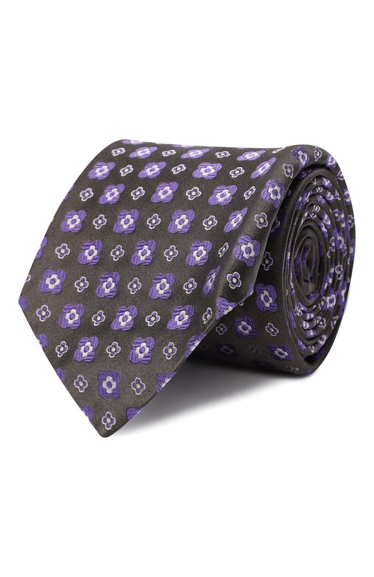 Шелковый галстук | Kiton | Серый - 1