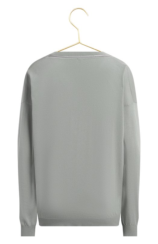 Хлопковый пуловер | Brunello Cucinelli | Серый - 2