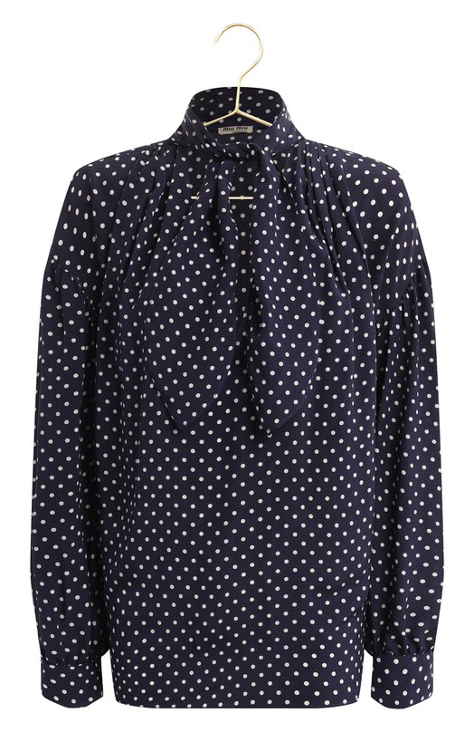 Шелковая блузка | Miu Miu | Синий - 1