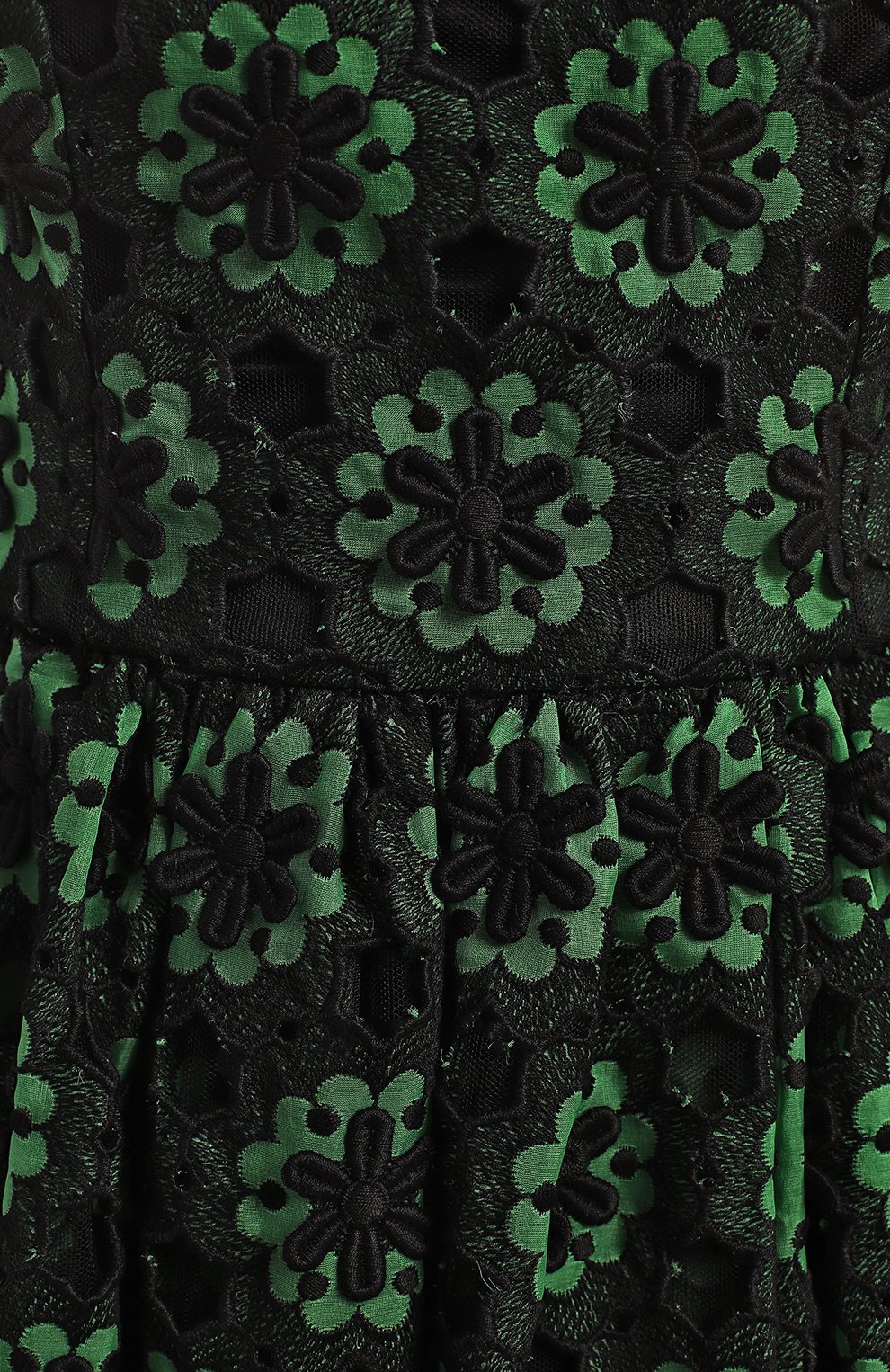 Платье из хлопка и шелка | Dolce & Gabbana | Зелёный - 3