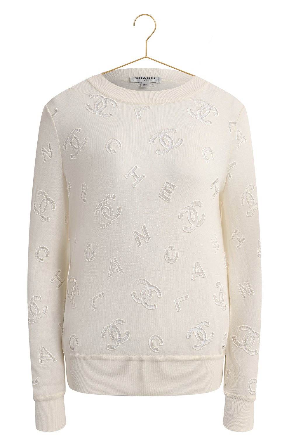Пуловер из хлопка и кашемира | Chanel | Белый - 1