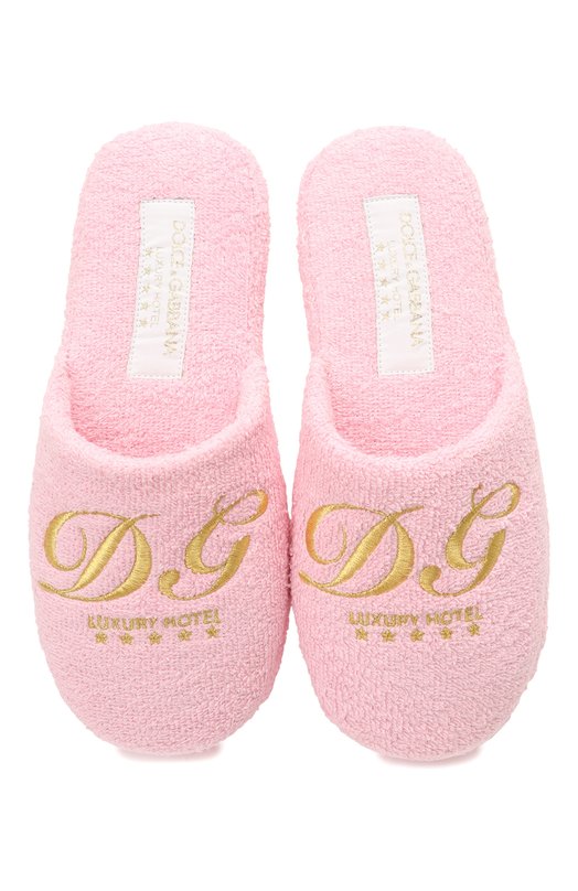 Текстильные домашние туфли Pantofola | Dolce & Gabbana | Розовый - 2