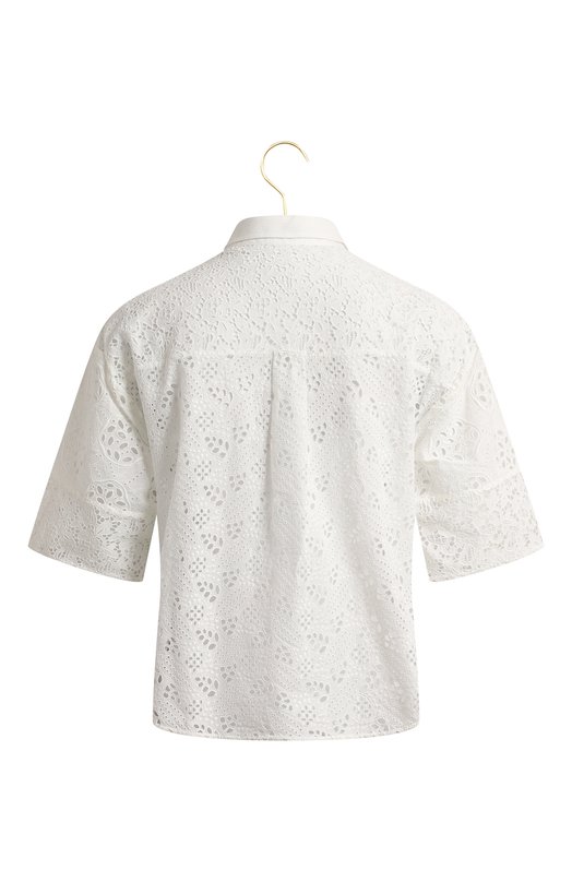 Хлопковая блуза | Valentino | Белый - 2