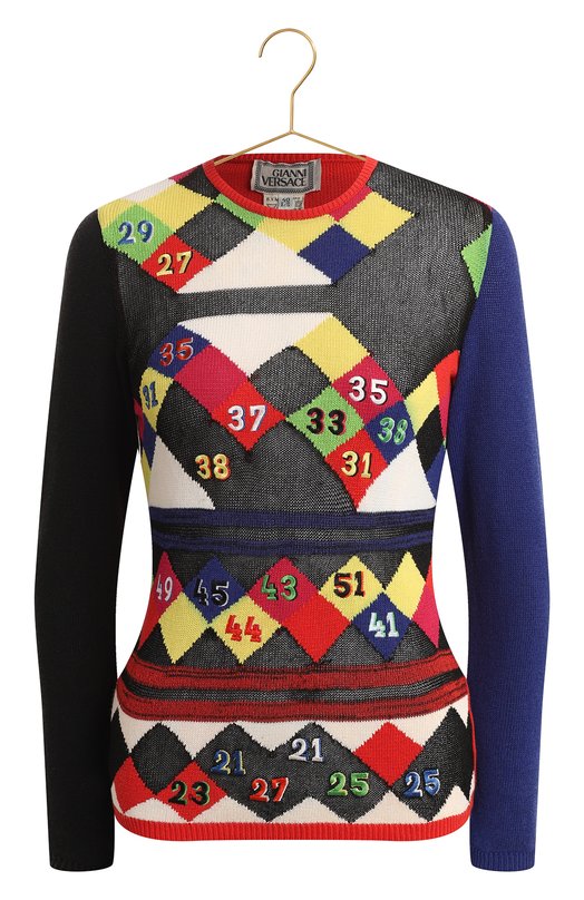 Пуловер из хлопка и вискозы | Versace | Разноцветный - 1