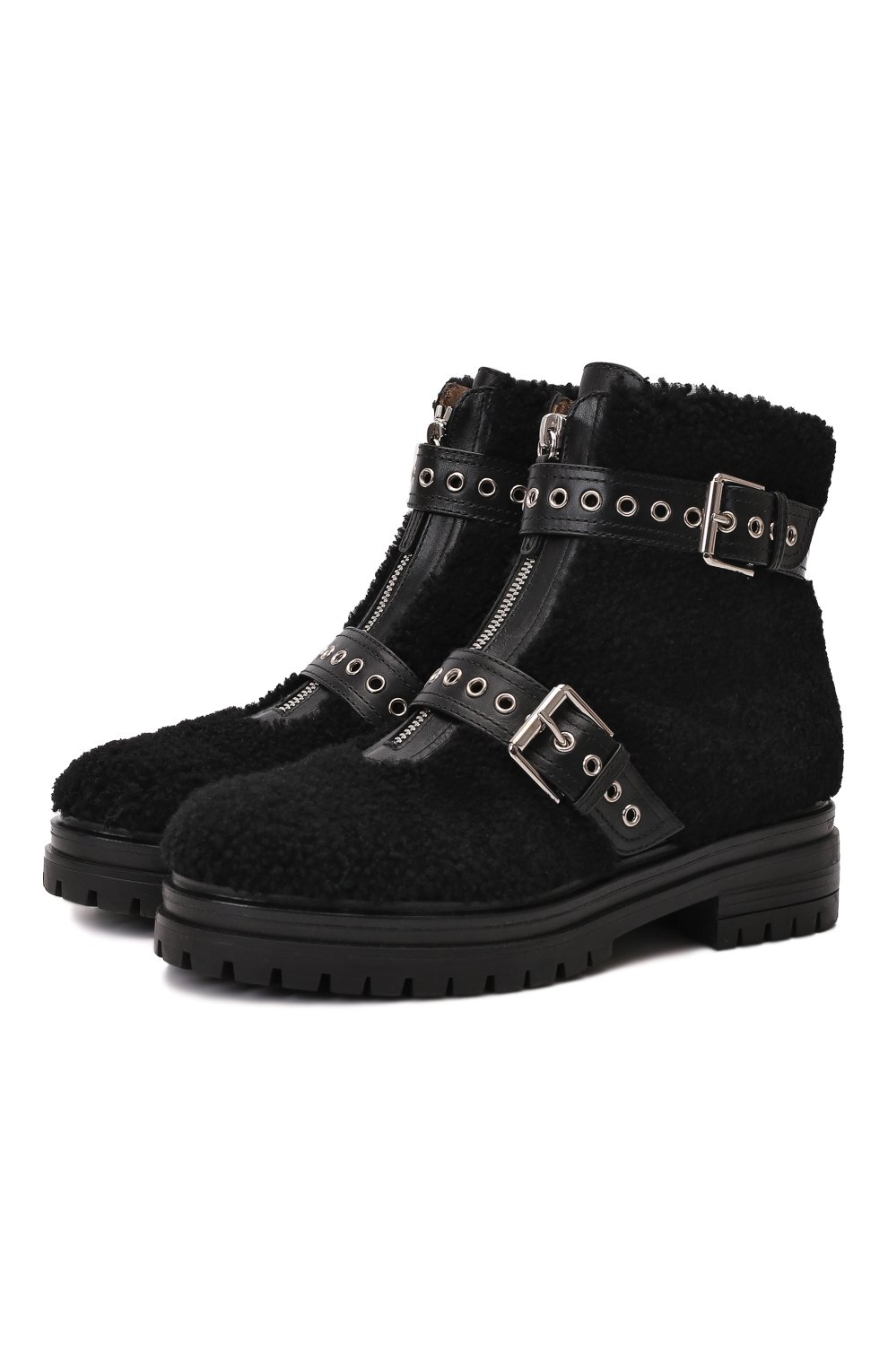 Меховые ботинки Gianvito Rossi, цвет Чёрный купить на ресейл-платформе ...