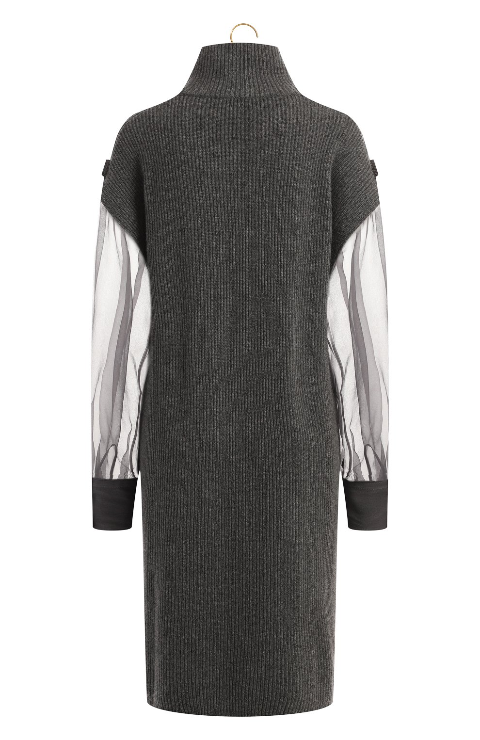 Комбинированное платье | Brunello Cucinelli | Серый - 2