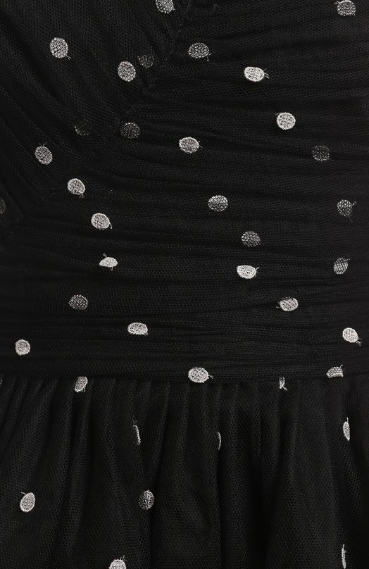 Платье из шелка и вискозы | Saint Laurent | Чёрно-белый - 3