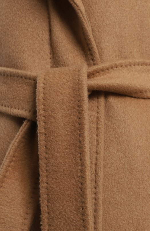 Шерстяное пальто с меховой отделкой | Max Mara | Бежевый - 3