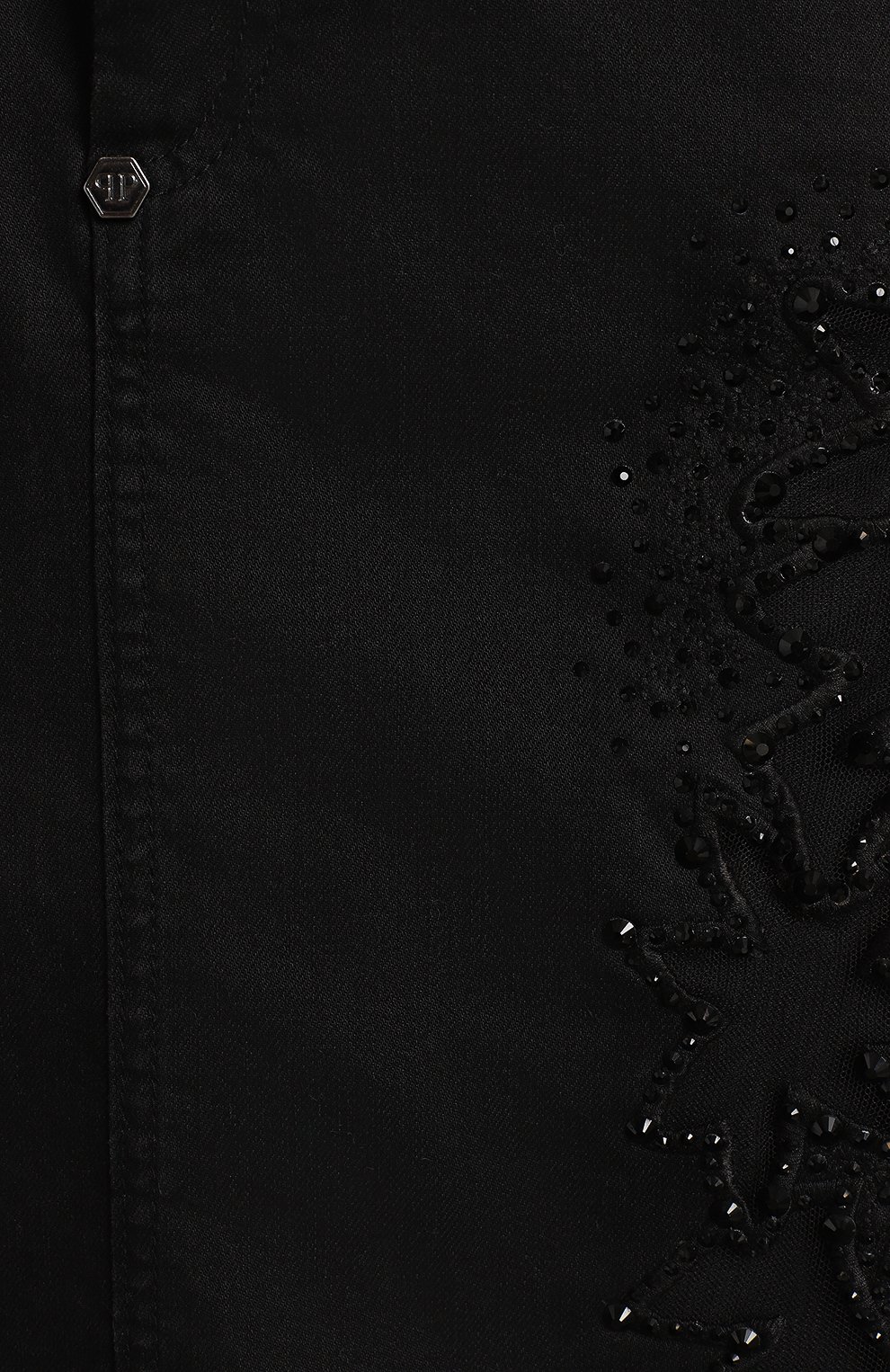 Джинсовая юбка | Philipp Plein | Чёрный - 3
