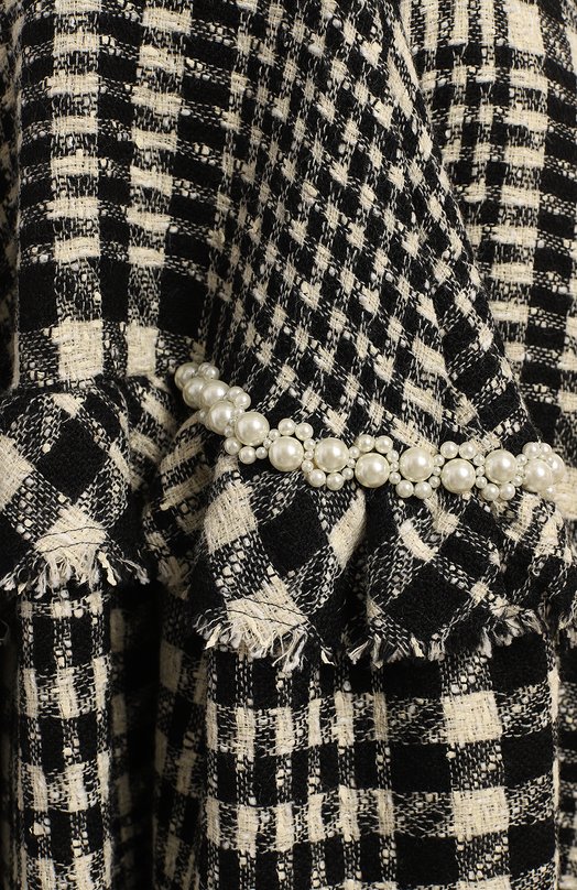 Платье из шерсти и хлопка | Simone Rocha | Чёрно-белый - 3