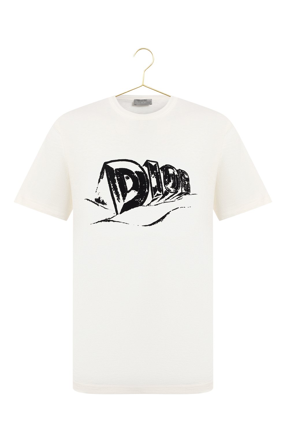 Хлопковая футболка | Dior | Кремовый - 1