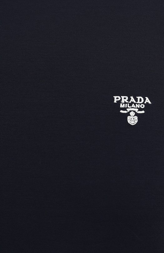 Хлопковая футболка | Prada | Синий - 3