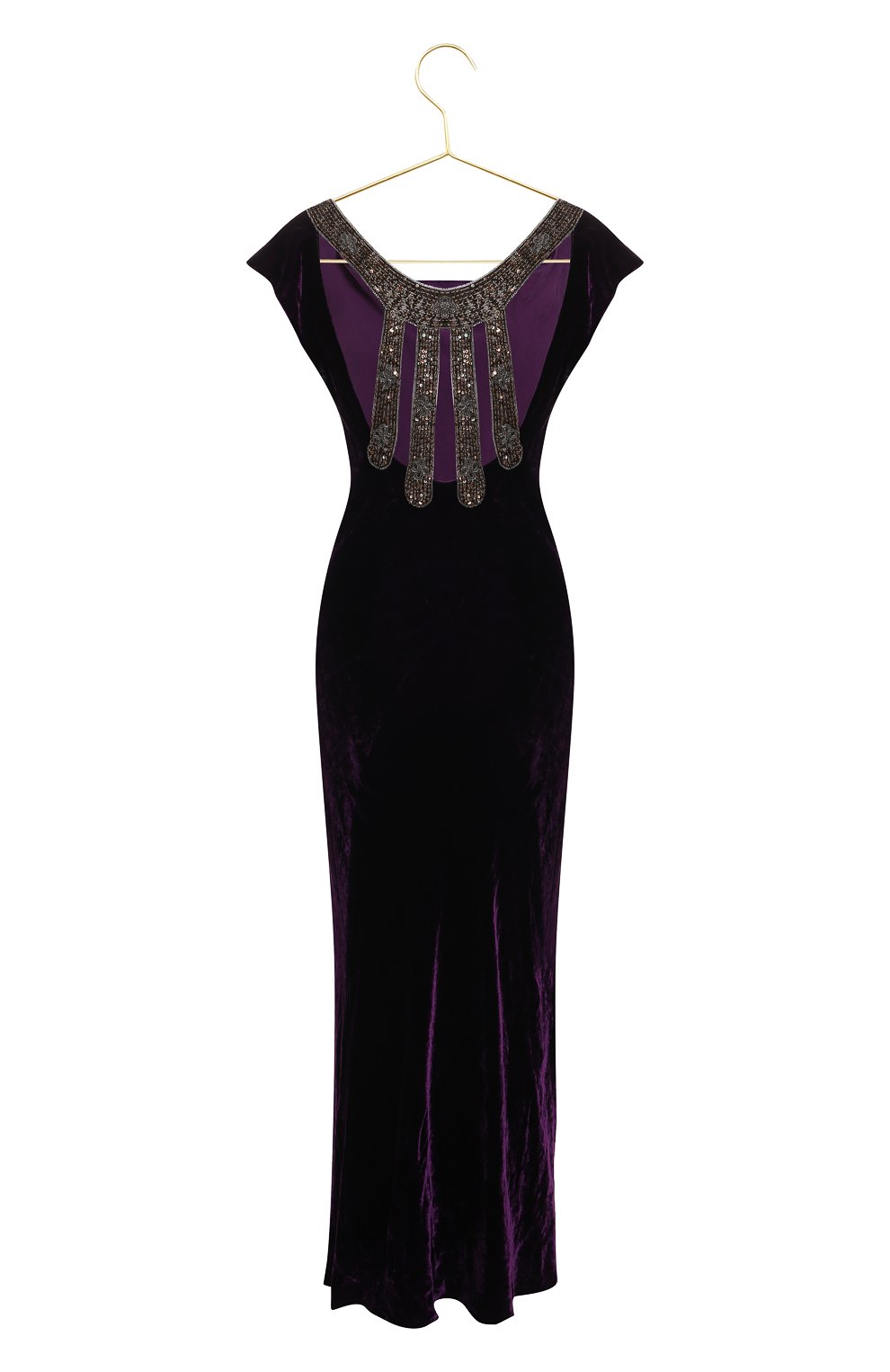 Платье из вискозы и шелка | Ralph Lauren | Фиолетовый - 2