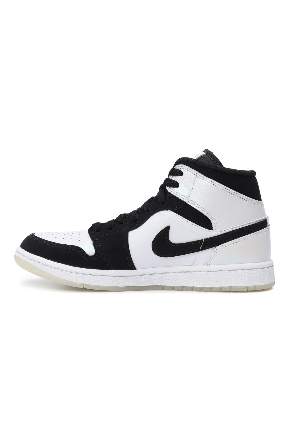Кеды Air Jordan 1 Mid Split Black White | Nike | Чёрно-белый - 6