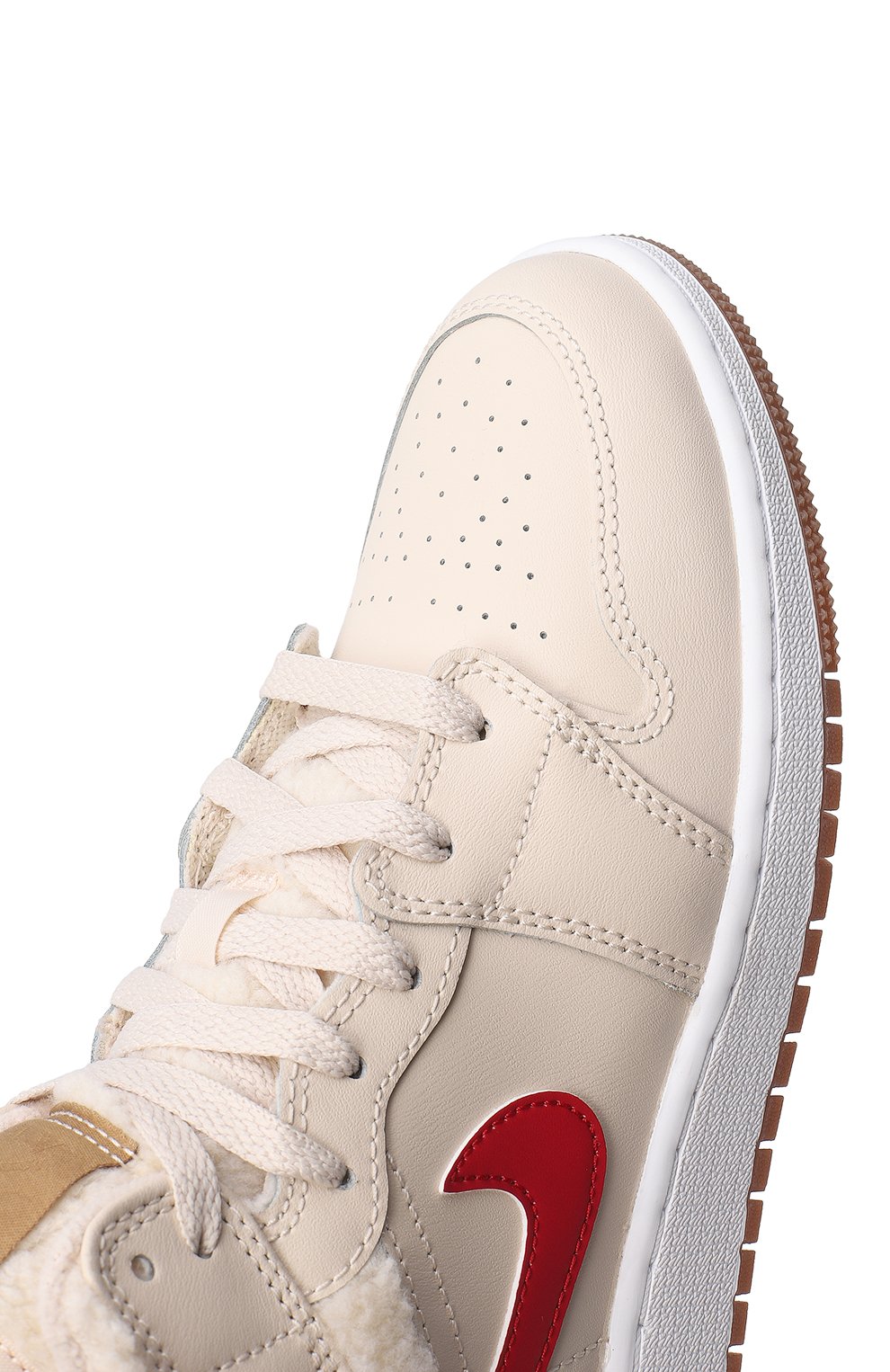 Кеды Air Jordan 1 Mid GS "Fleece Pearl White" | Nike | Бежевый - 8