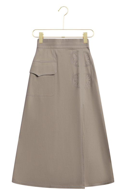 Хлопковая юбка | Elie Saab | Серый - 1