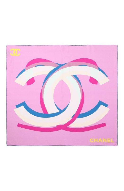 Шелковый платок | Chanel | Розовый - 3