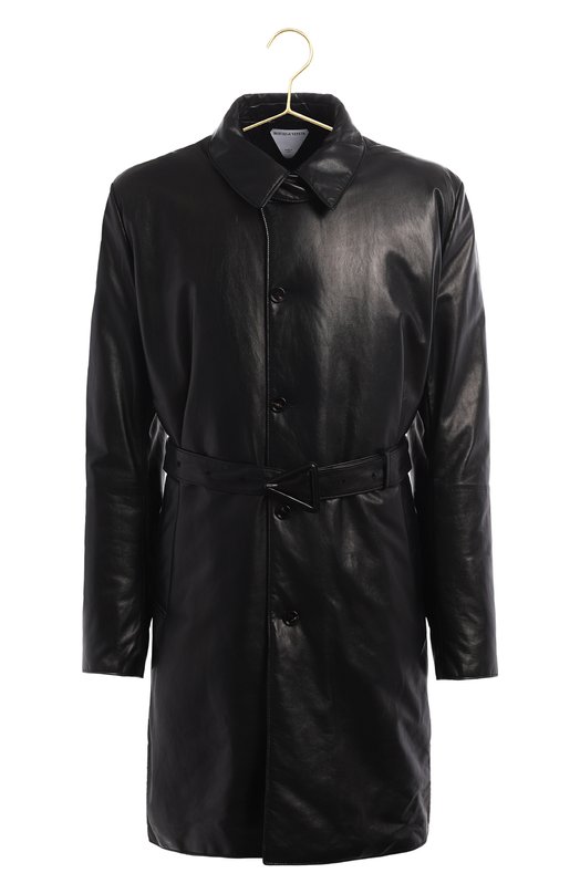 Кожаное пальто | Bottega Veneta | Чёрный - 1