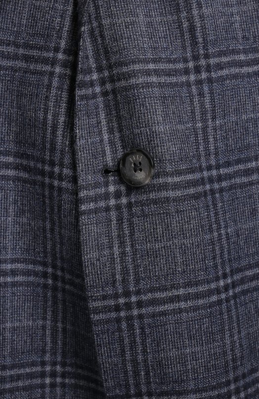 Пиджак из шерсти и шелка | Daks | Серый - 3