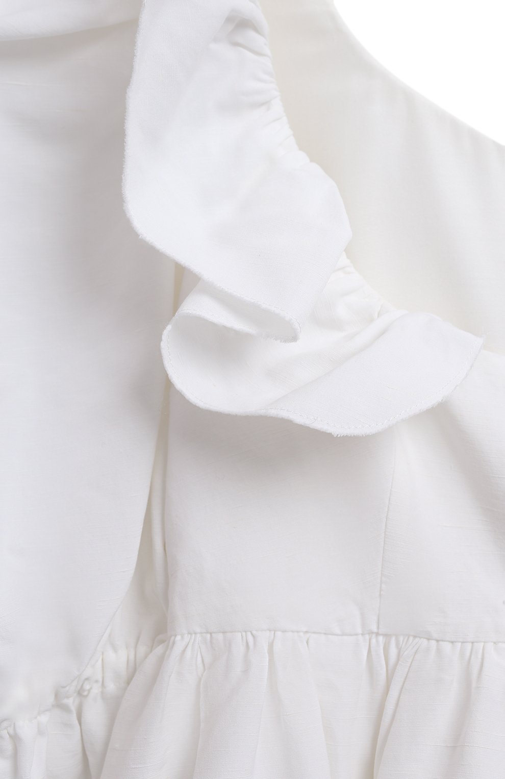 Платье из хлопка и льна | Brock Collection | Белый - 3