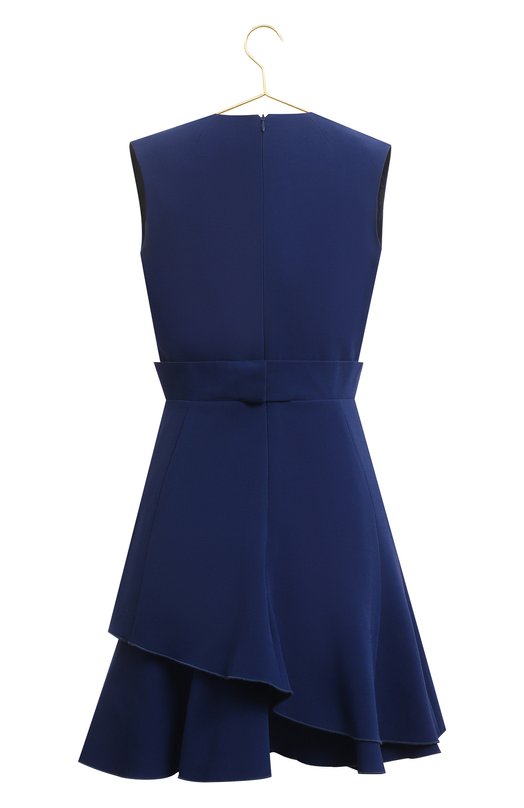 Платье из шелка и шерсти | Victoria Beckham | Синий - 2