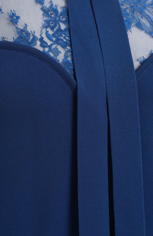 Блузка из вискозы и шелка | Elie Saab | Синий - 3