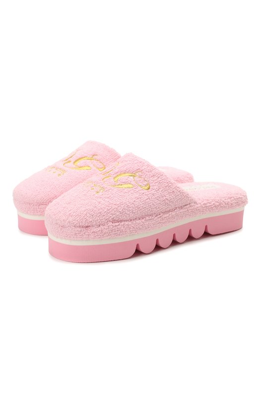 Текстильные домашние туфли Pantofola | Dolce & Gabbana | Розовый - 1