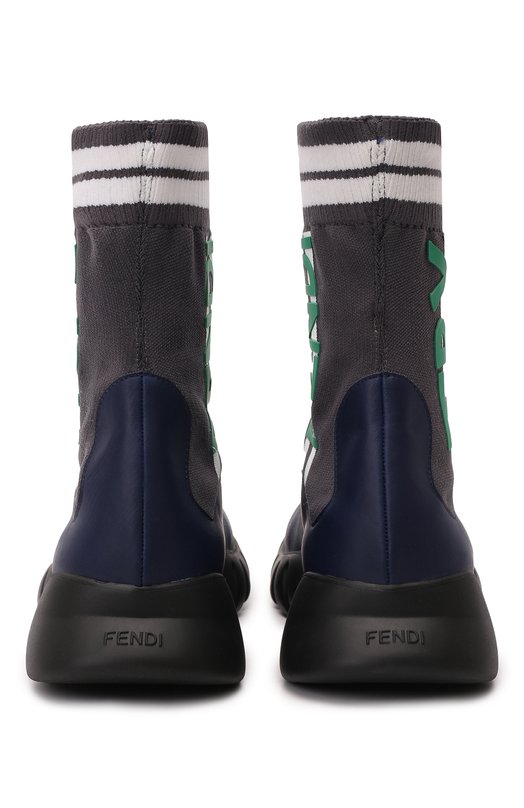 Комбинированные кроссовки | Fendi | Серый - 3