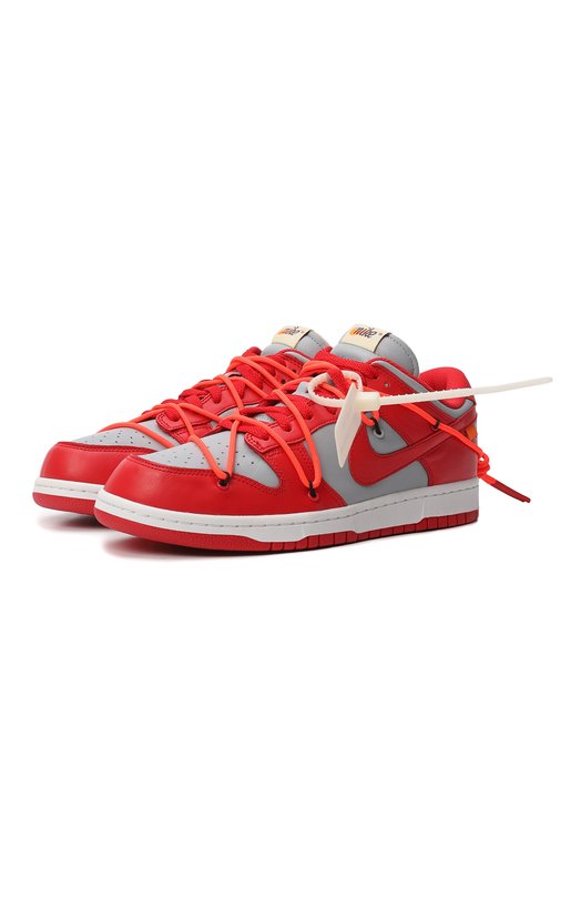 Nike dunk low shop x off-white university red