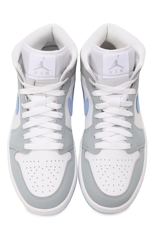 Кеды Air Jordan 1 Mid Wolf Grey Aluminum | Nike | Серый - 2