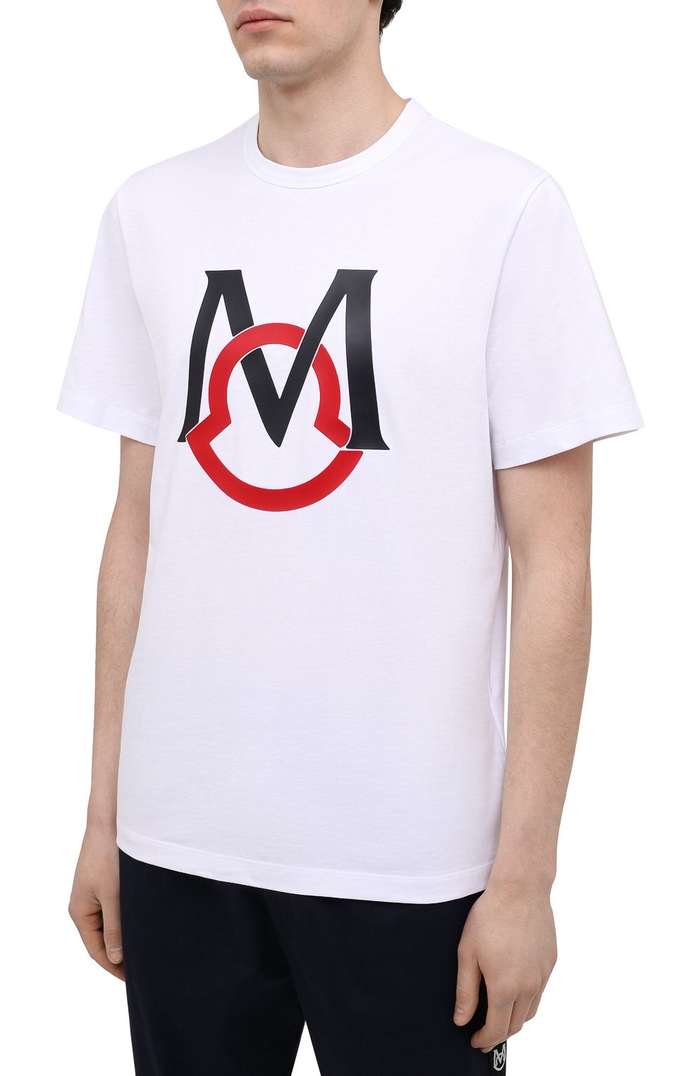 Хлопковая футболка | Moncler | Белый - 5