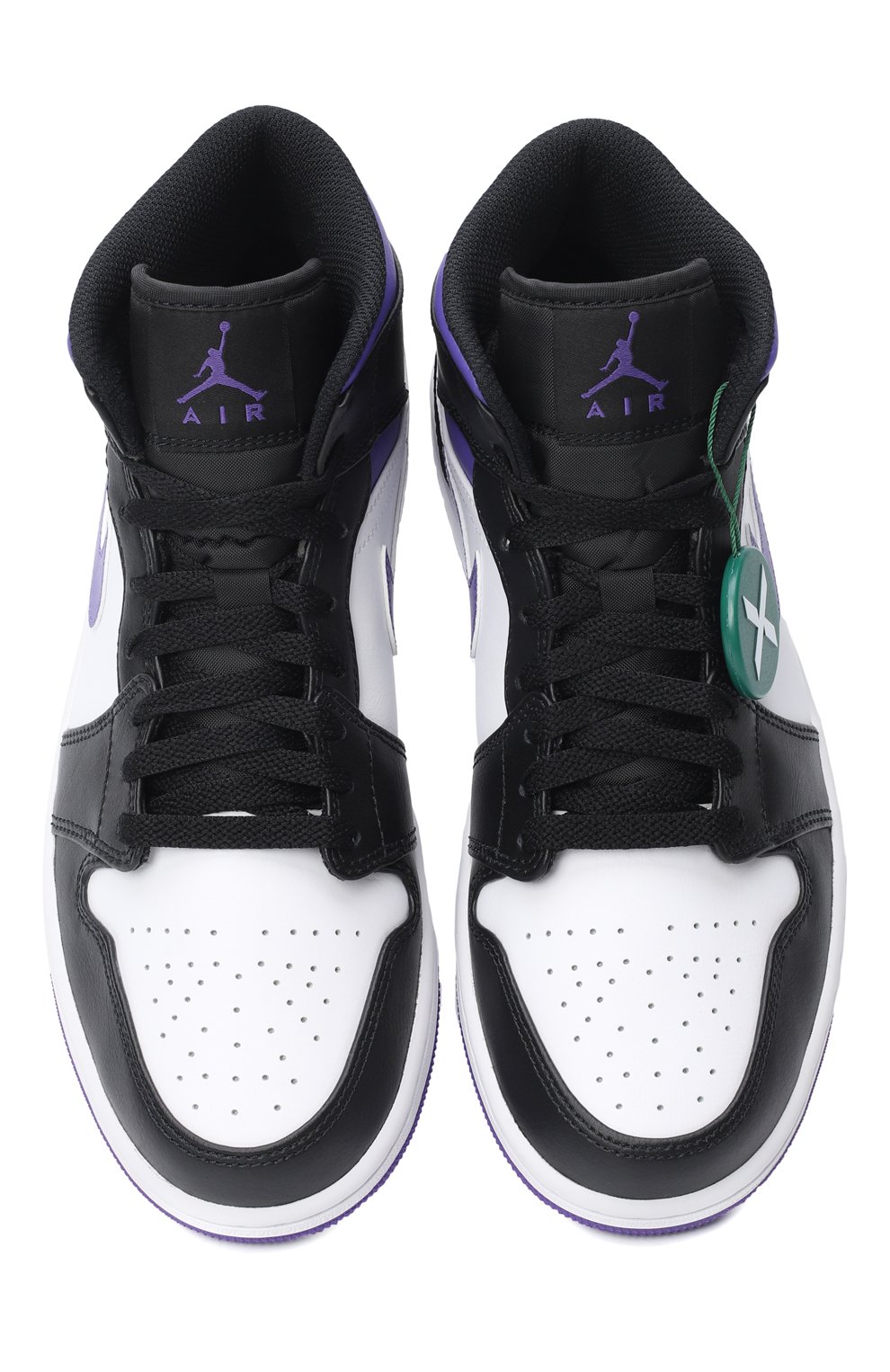 Air Jordan 1 Mid White Black Purple