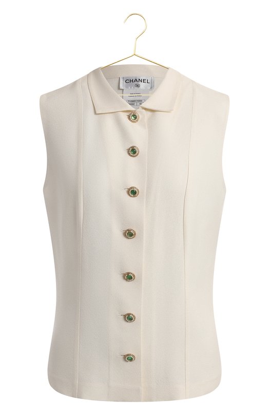 Шелковая блузка | Chanel | Кремовый - 1