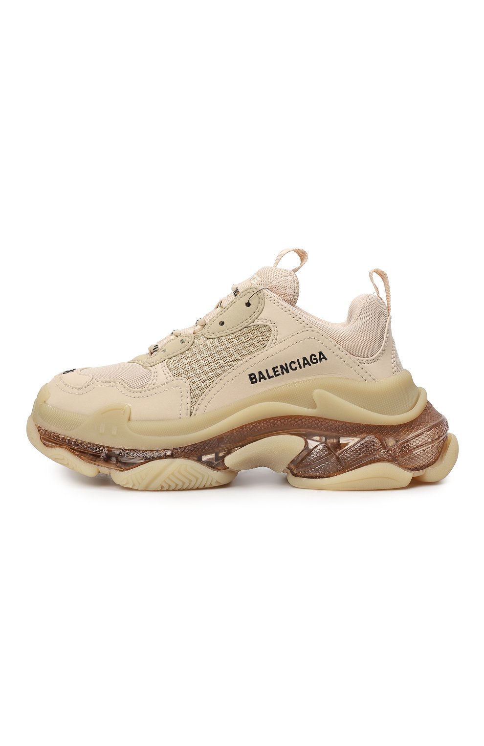 Комбинированные кроссовки Triple S | Balenciaga | Кремовый - 4