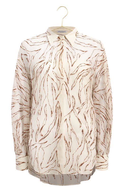 Шелковая блузка | Brunello Cucinelli | Белый - 1