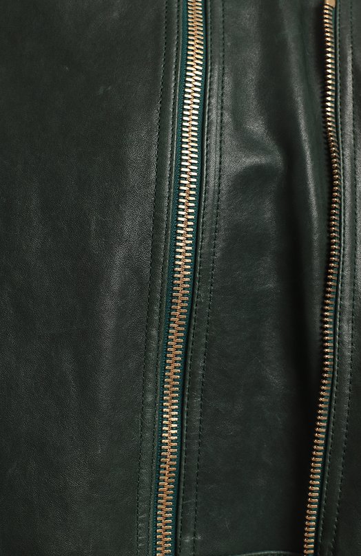 Кожаная куртка | Balmain | Зелёный - 3