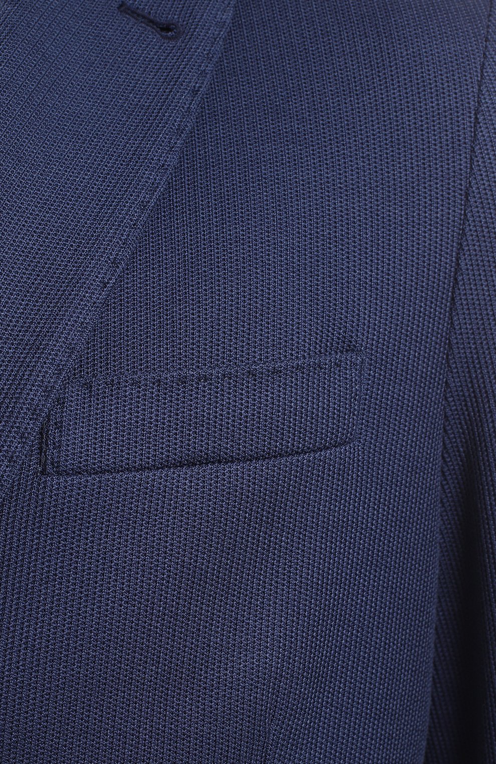 Пиджак из хлопка и шелка | Loro Piana | Синий - 3