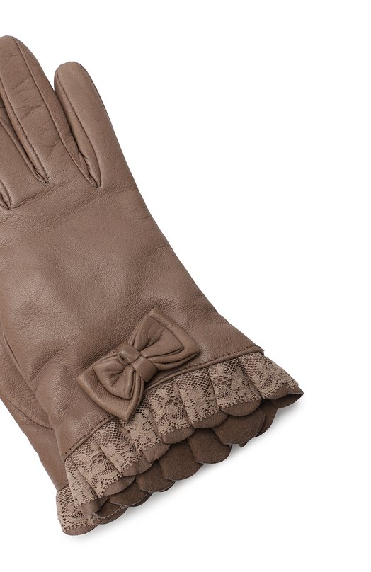 Кожаные перчатки | Valentino | Бежевый - 4