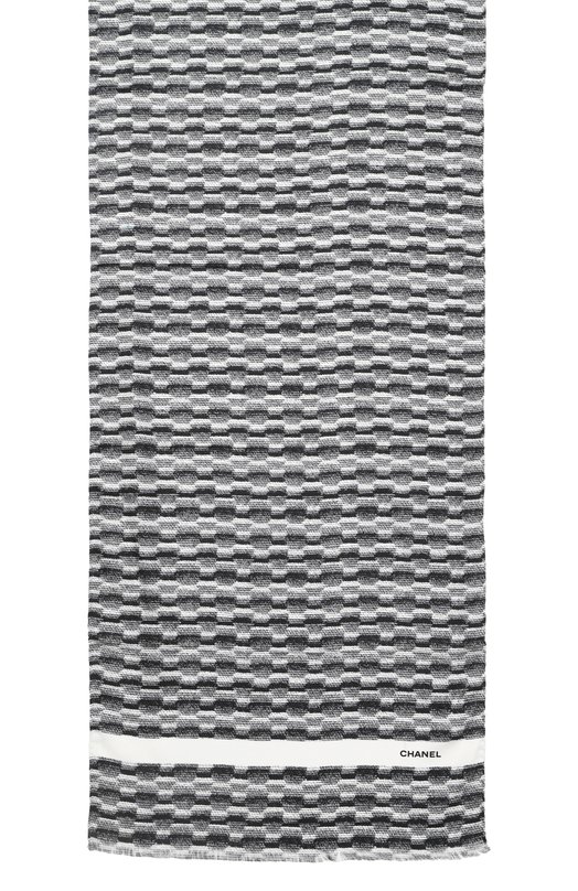 Шелковый шарф | Chanel | Серый - 3