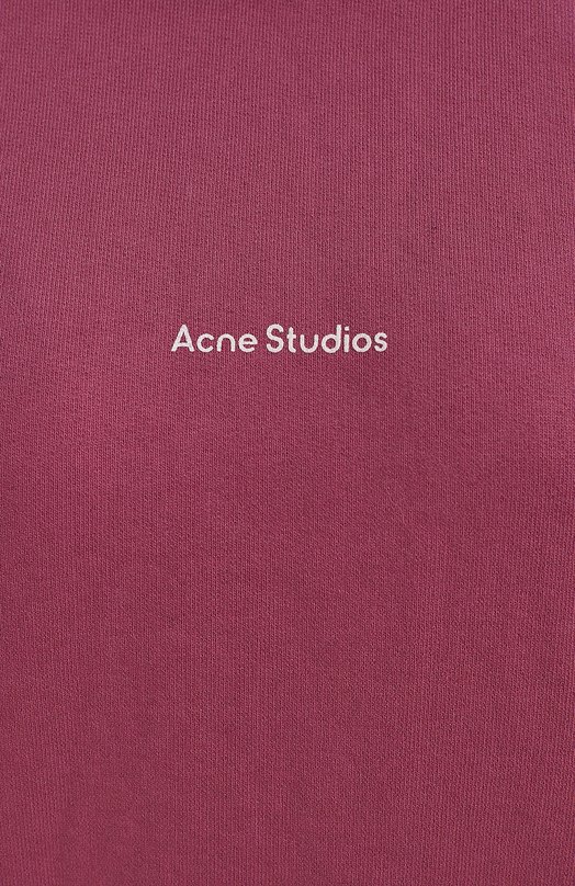 Хлопковое худи | Acne Studios | Фиолетовый - 3