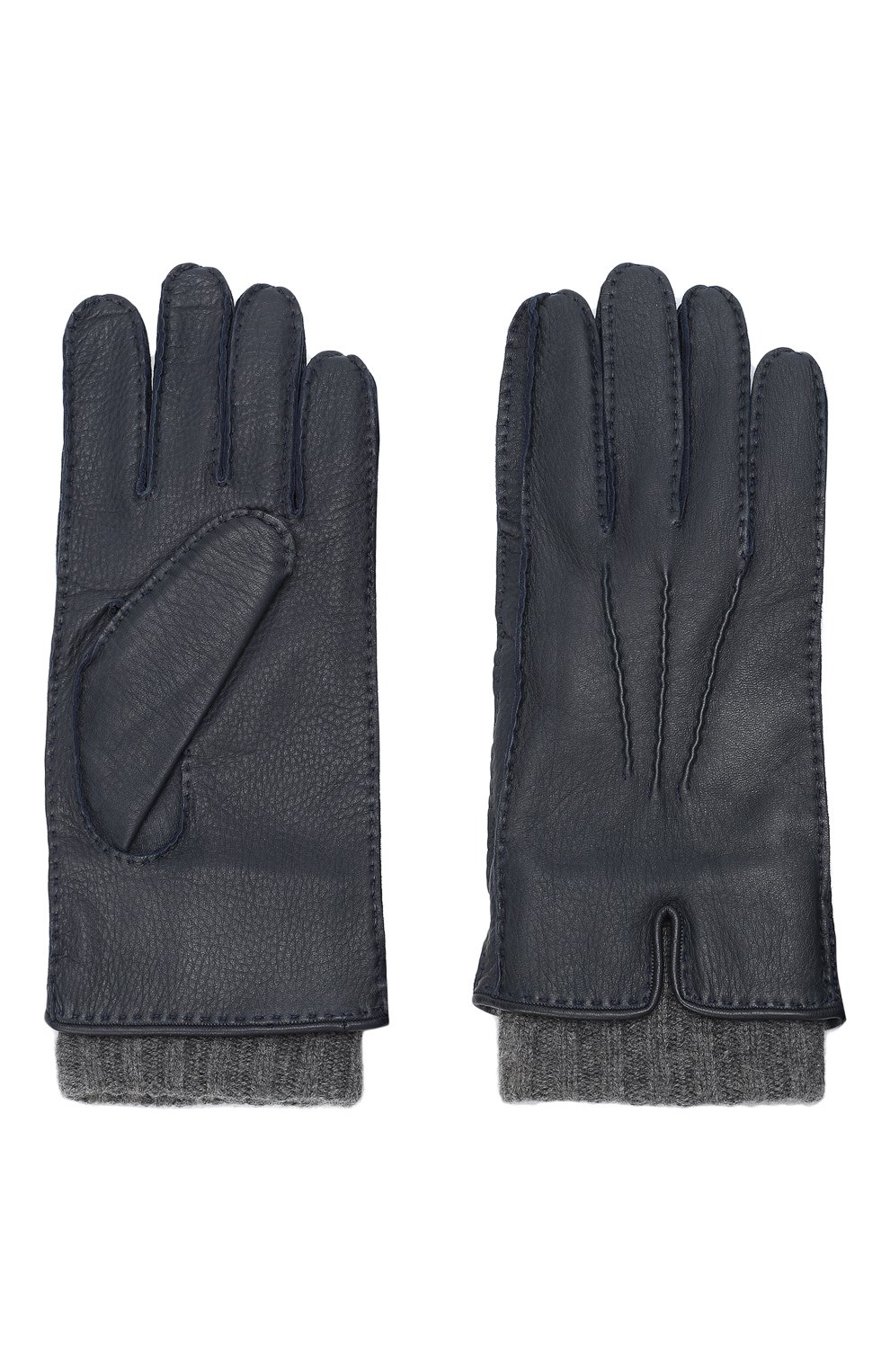 Кожаные перчатки | Loro Piana | Синий - 2