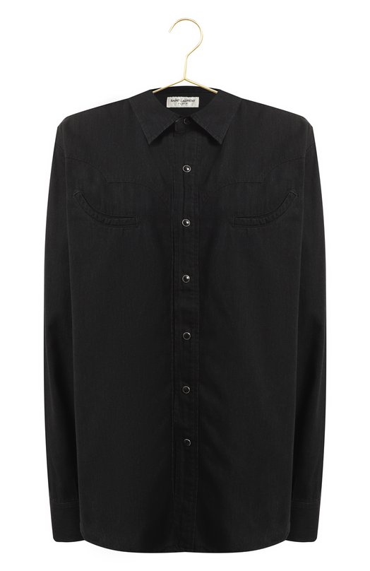 Хлопковая рубашка | Saint Laurent | Чёрный - 1