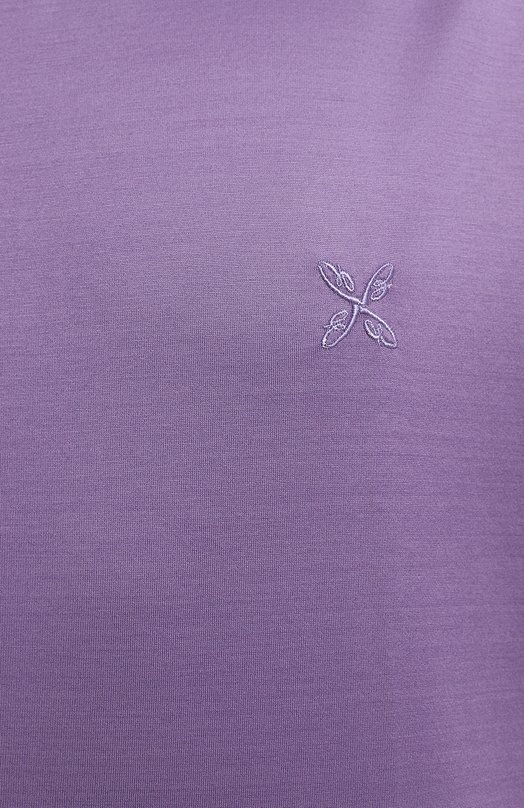 Хлопковая футболка | Brioni | Фиолетовый - 3