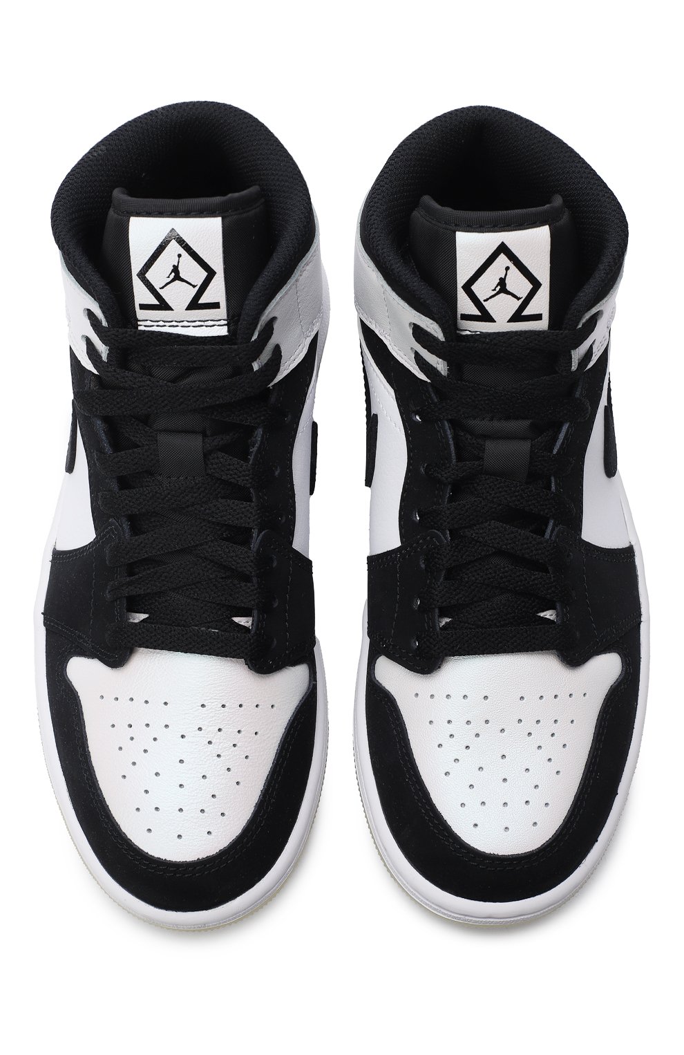 Кеды Air Jordan 1 Mid Split Black White | Nike | Чёрно-белый - 2
