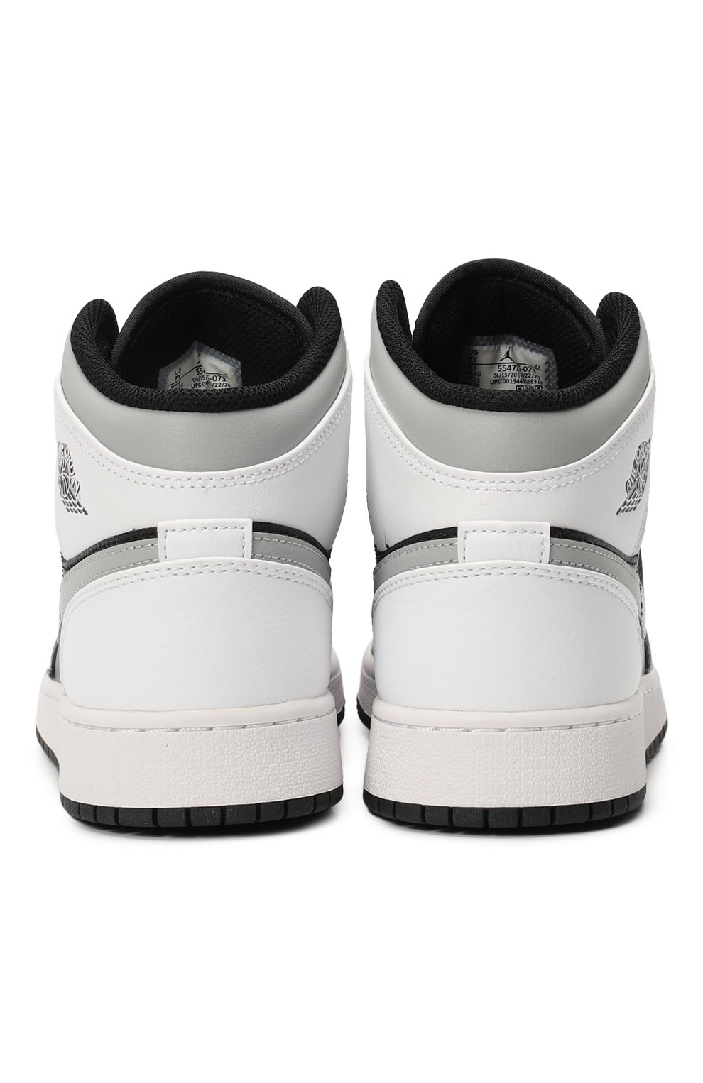 Кеды Air Jordan 1 Mid GS White Shadow | Nike | Чёрно-белый - 3