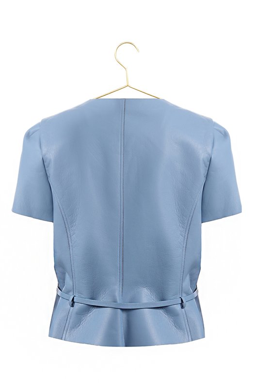 Кожаная блузка | Ralph Lauren | Голубой - 2