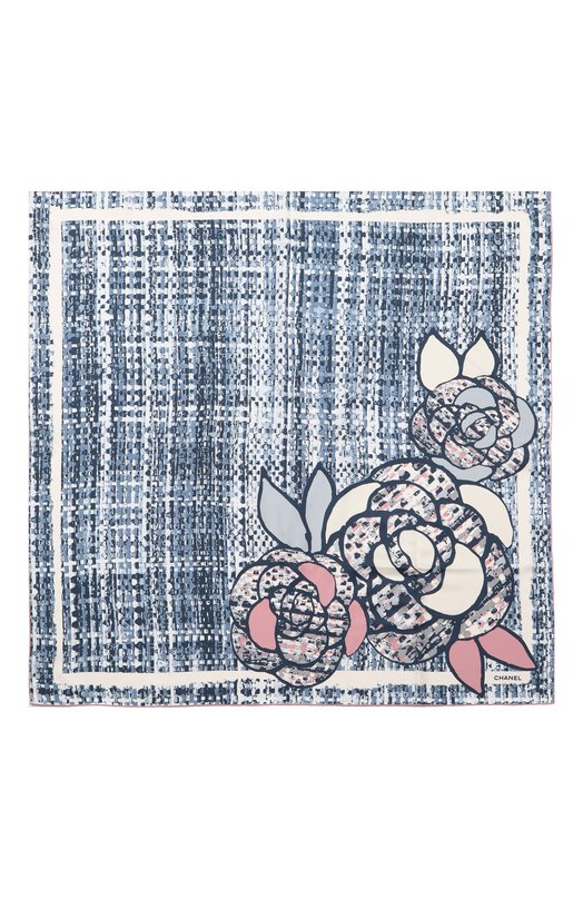 Шелковый платок | Chanel | Голубой - 3