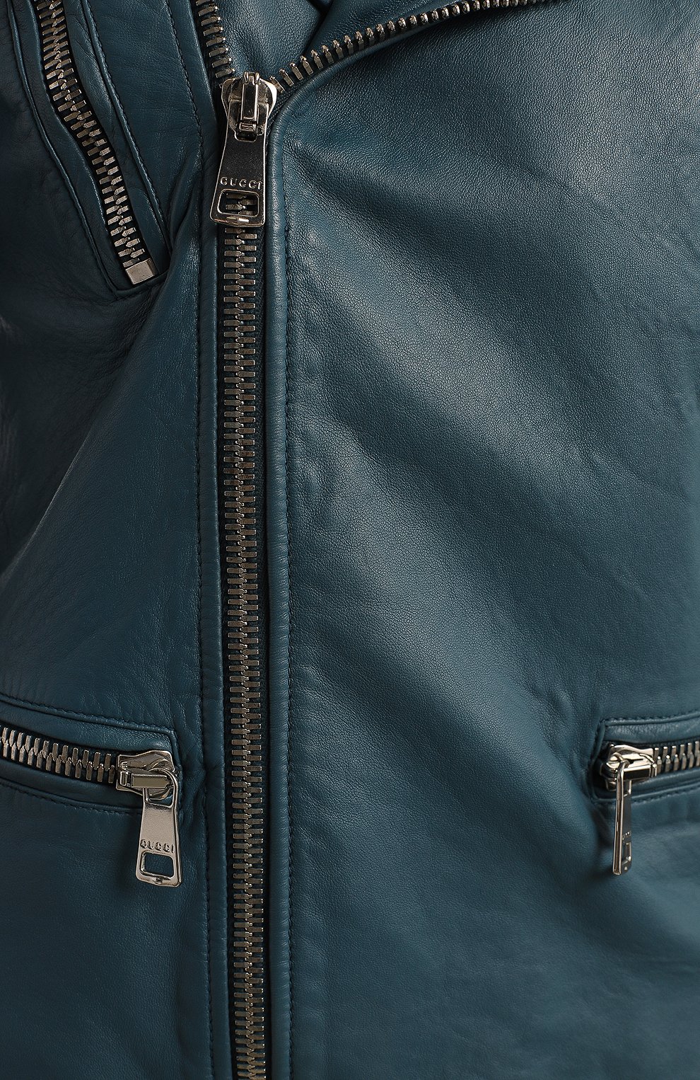 Кожаная куртка | Gucci | Синий - 3