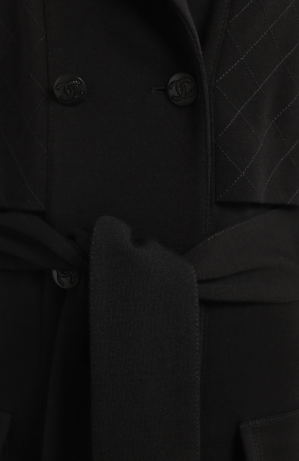 Шерстяное пальто | Chanel | Чёрный - 3