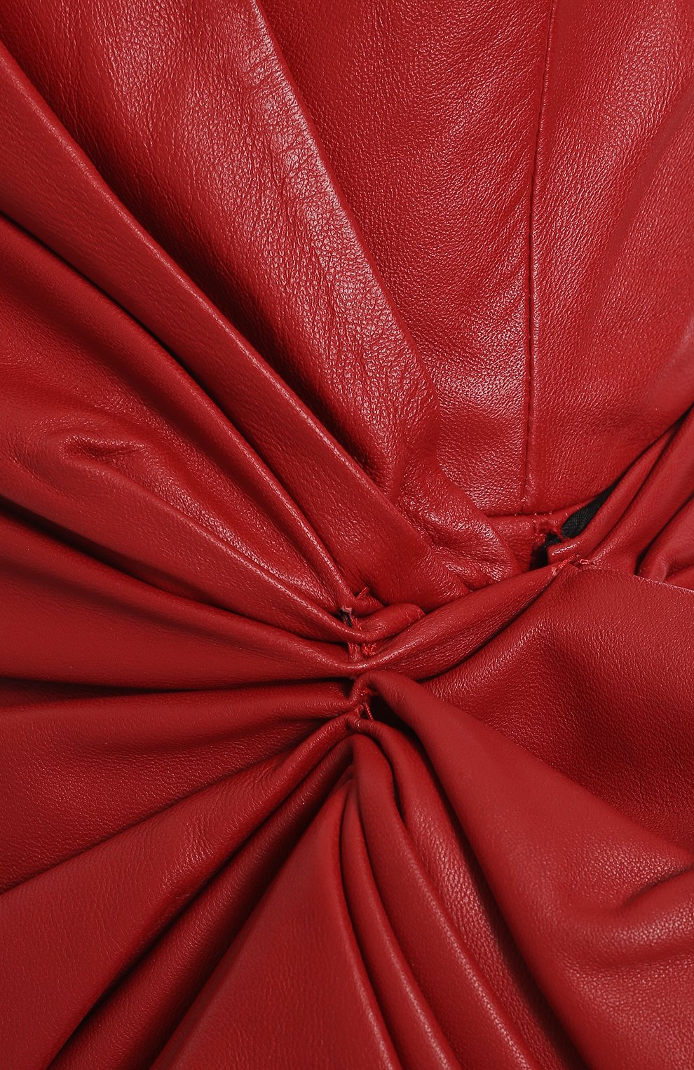 Кожаное платье | Alexandre Vauthier | Красный - 3